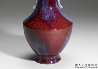 图片[2]-Vase with two handles in imitation Jun-ware glaze , Qing dynasty, Qianlong reign (1736-1795)-China Archive